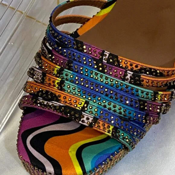 Kurt Geiger Multicolor Strappy Platform Heels - Picture 6 of 7